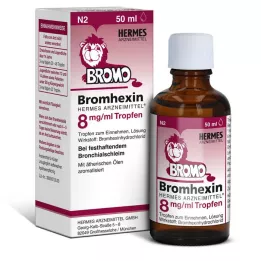 BROMHEXIN Hermes Arzneimittel 8 mg/ml kvapky, 50 ml