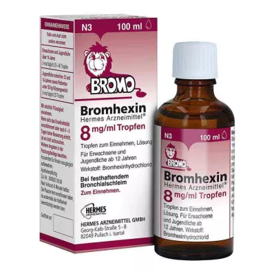 Bromhexine HERMES Medicines® 8 mg/ml kvapky, 100 ml Bromhexine HERMES Medicines® 8 mg/ml kvapky, 100 ml