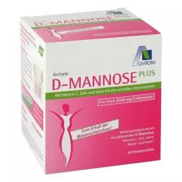 D-MANNOSE PLUS 2000 mg tyčinky s vitamínmi a minerálmi, 60X2,47 g