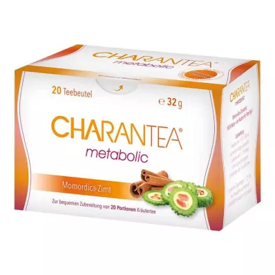 CHARANTEA Metabolické filtračné vrecúško na bylinný čaj so škoricou, 20 ks