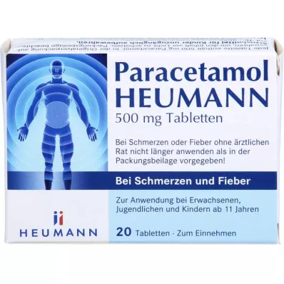 PARACETAMOL HEUMANN 500 mg tablety proti bolesti a horúčke, 20 ks