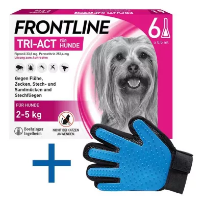 FRONTLINE Roztok Tri-Act na nakvapkanie psom s hmotnosťou 2-5 kg, 6 ks