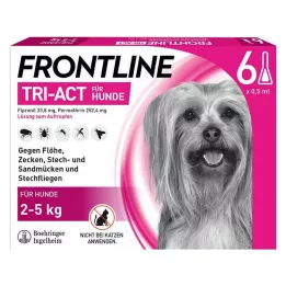 FRONTLINE Roztok Tri-Act na nakvapkanie psom s hmotnosťou 2-5 kg, 6 ks