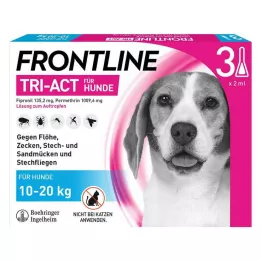 FRONTLINE Roztok Tri-Act na nakvapkanie psom 10-20 kg, 3 ks