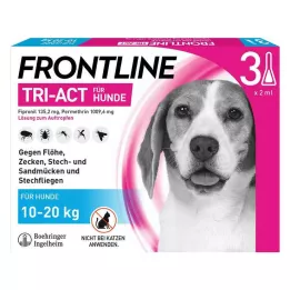 FRONTLINE Tri-Act roztok na kvapkanie psov 10-20kg, 3 ks