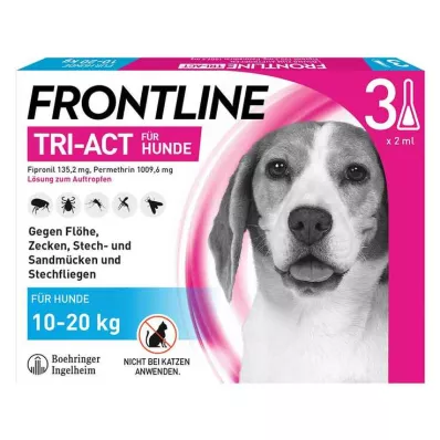 FRONTLINE Tri-Act roztok na kvapkanie psov 10-20kg, 3 ks