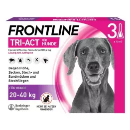 FRONTLINE Tri-Act Lsg.z.Drop-on pre psov 20-40 kg, 3 ks