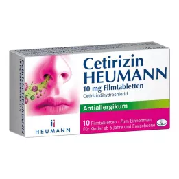 Cetirizín HEUMANN 10 mg filmom obalené tablety, 10 ks