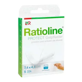 RATIOLINE ochranné gélové náplasti 4,5x7,4 cm, 5 ks