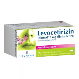LEVOCETIRIZIN Fairmed 5 mg filmom obalené tablety, 100 ks
