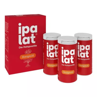 Krčné pastilky Ipalat, jemné medové bez mentolu, bez cukru, 120 kusov Krčné pastilky Ipalat, jemné medové bez mentolu, bez cukru, 120 kusov