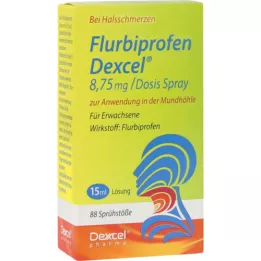 FLURBIPROFEN Dexcel 8,75 mg/Dos.spray ústna dutina, 15 ml