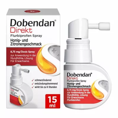 Dobendan® Direct Flurbiprofen Spray Med & Lemon Flavor, 15 ml Dobendan® Direct Flurbiprofen Spray Med & Lemon Flavor, 15 ml