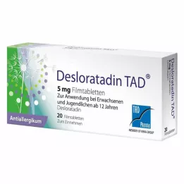 DESLORATADIN TAD 5 mg filmom obalené tablety, 20 ks