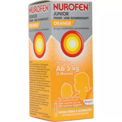 NUROFEN Junior horúčka a bolesť šťava pomaranč 40 mg/ml, 100 ml