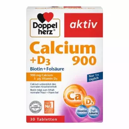 DOPPELHERZ Vápnik 900+D3 tablety, 30 kapsúl
