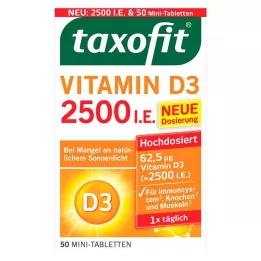TAXOFIT Vitamín D3 2500 I.U., 50 ks