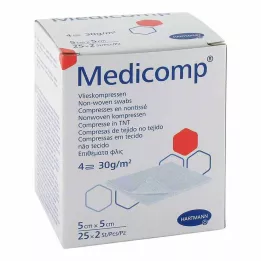 Medicomp fleecová komp.sterilná 5x5 cm 4-vrstvová, 25x2 ks