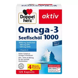 DOPPELHERZ Omega-3 morský rybí olej 1000 kapsúl, 120 kapsúl
