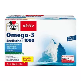 DOPPELHERZ Omega-3 morský rybí olej 1000 kapsúl, 240 kapsúl