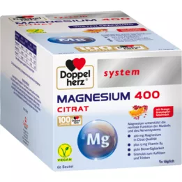 DOPPELHERZ Granule systému Magnesium 400 Citrate, 60 ks