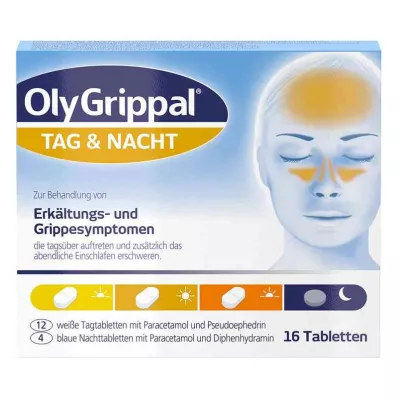 OLYGRIPPAL Deň &amp; Noc 500 mg/60 mg tablety, 16 ks