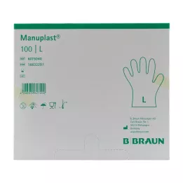 MANUPLAST Jednorazové rukavice PE Veľkosť L, 100 ks