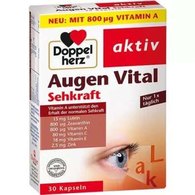 DOPPELHERZ Augen Vital Sehkraft aktiv Kapsule, 30 kapsúl