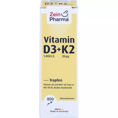 VITAMIN D3+K2 MK-7 kvapiek na perorálne použitie, vysoká dávka, 25 ml