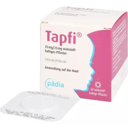 TAPFI 25 mg/25 mg náplasť obsahujúca účinnú látku, 20 ks