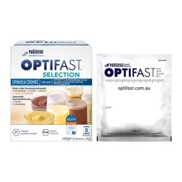 OPTIFAST Výberové nápoje &amp; Krémy v prášku, 8X55 g