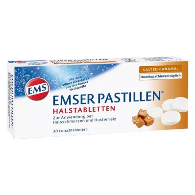 Emser Pastilles Tablety so slaným karamelom na hrdlo, 30 ks