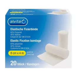 ALVITA Elastický fixačný obväz 8 cmx4 m, 20 ks