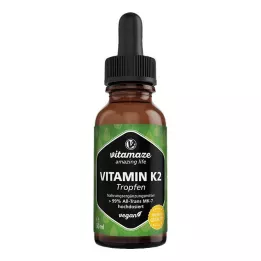 VITAMIN K2 MK7 kvapky vegánske s vysokou dávkou, 50 ml