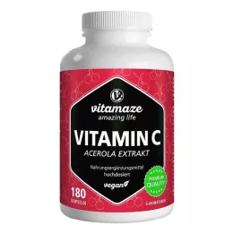 VITAMIN C 160 mg acerola extrakt čisté vegánske kapsule, 180 kapsúl