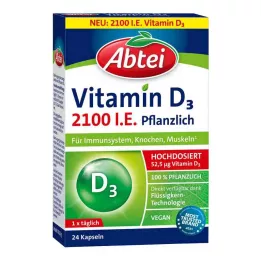 ABTEI Vitamín D3 2100 I.U. rastlinné kapsule, 24 ks