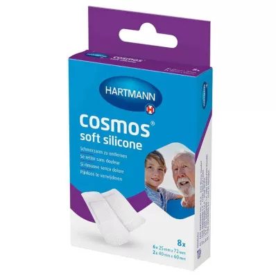 COSMOS mäkké silikónové náplastové pásiky 2 veľkosti, 8 ks COSMOS mäkké silikónové náplastové pásiky 2 veľkosti, 8 ks