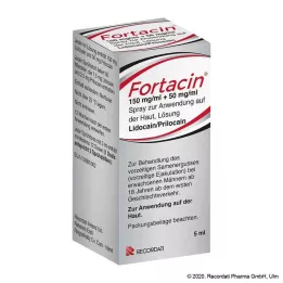 FORTACIN 150 mg/ml + 50 mg/ml sprej na aplikáciu na kožu, 5 ml