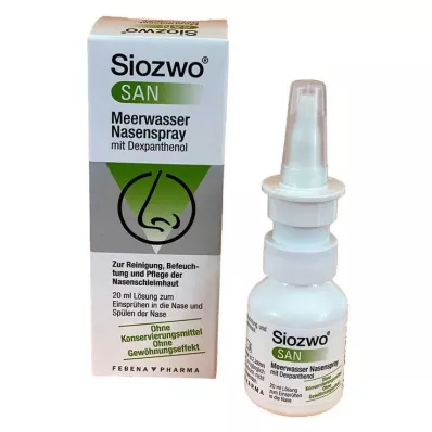 Siozwo San morská voda nosový sprej s dexpanthenolom, 20 ml