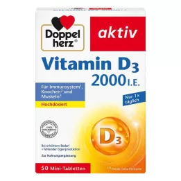 DOPPELHERZ Vitamín D3 2000 I.U. tablety, 50 ks