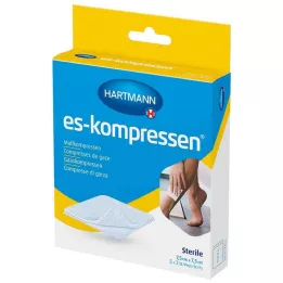 es-kompressen® gázové obklady 7,5 cm x 7,5 cm sterilné, 5x2 kusy