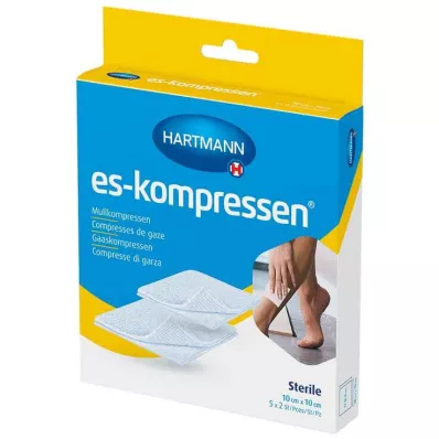 es-kompressen® gázové obklady 10 cm x 10 cm sterilné, 5x2 kusy es-kompressen® gázové obklady 10 cm x 10 cm sterilné, 5x2 kusy