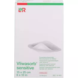 VLIWASORB citlivý superabsorpčný obväz na rany 15x25 cm, 10 ks