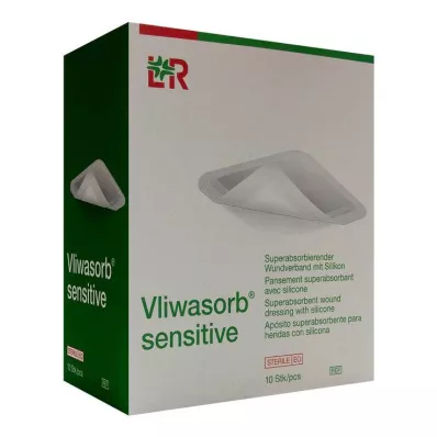 Vliwasorb sensitive 15x25 cm superabsorb.obväz na rany, 10 ks