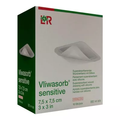 Vliwasorb sensitive 7,5x7,5 cm superabsorb.Wundv., 10 ks Vliwasorb sensitive 7,5x7,5 cm superabsorb.Wundv., 10 ks