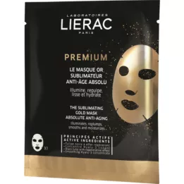 LIERAC Zlatá zdokonaľujúca pleťová maska Premium, 1x20 ml