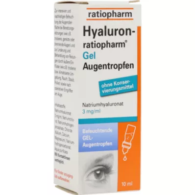 HYALURON-RATIOPHARM Gélové očné kvapky, 10 ml