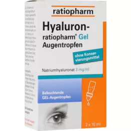 HYALURON-RATIOPHARM Gélové očné kvapky, 2X10 ml