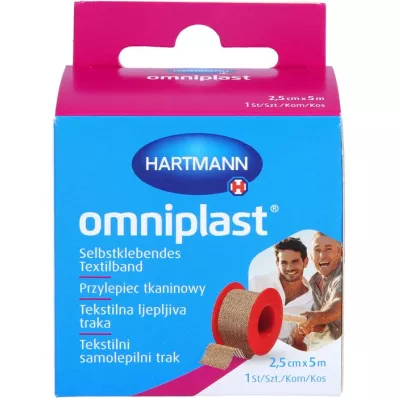 OMNIPLAST Fixačná omietka textilná tkaná 2,5 cmx5 m OTC, 1 ks