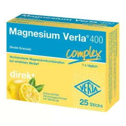 MAGNESIUM VERLA 400 granúl Lemon direct, 25 ks